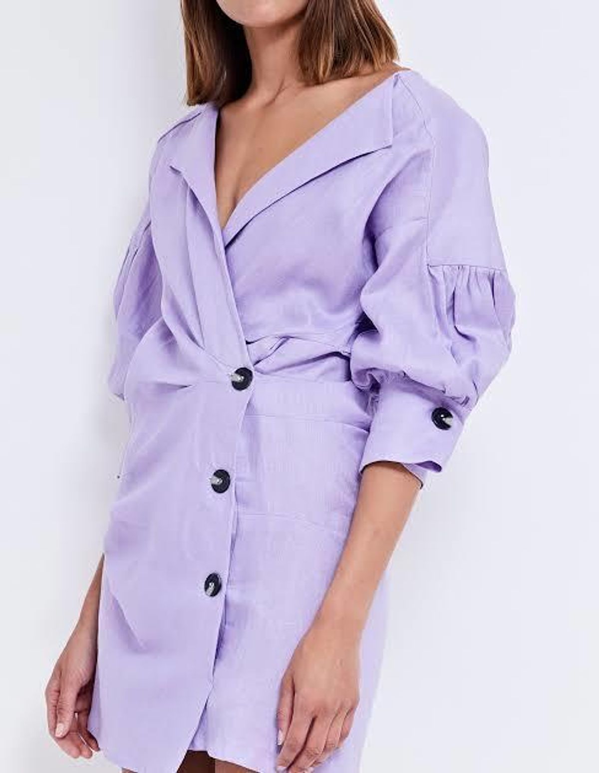 Pfeiffer Seeka Linen Twist Dress Purple Size 10 - Image 1