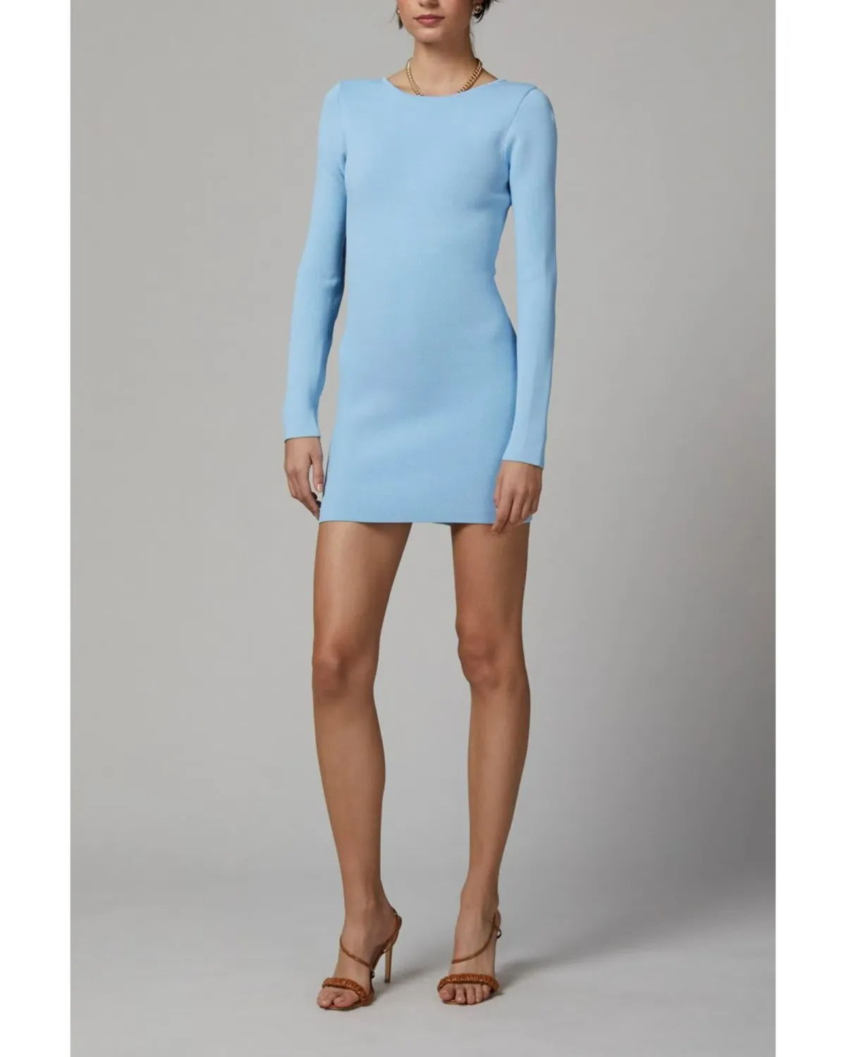 Bec & Bridge Emeline Long Sleeve Mini Dress Blue Size AU 6 - Image 1