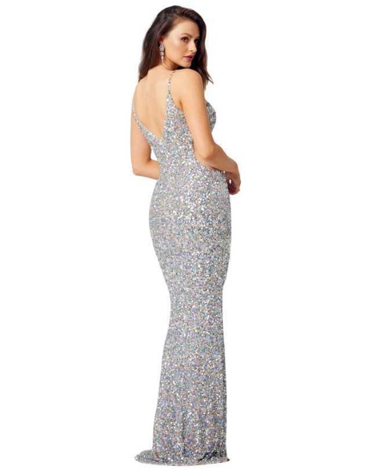 Tania Olsen Anastasia Gown silver size 10 - Image 2