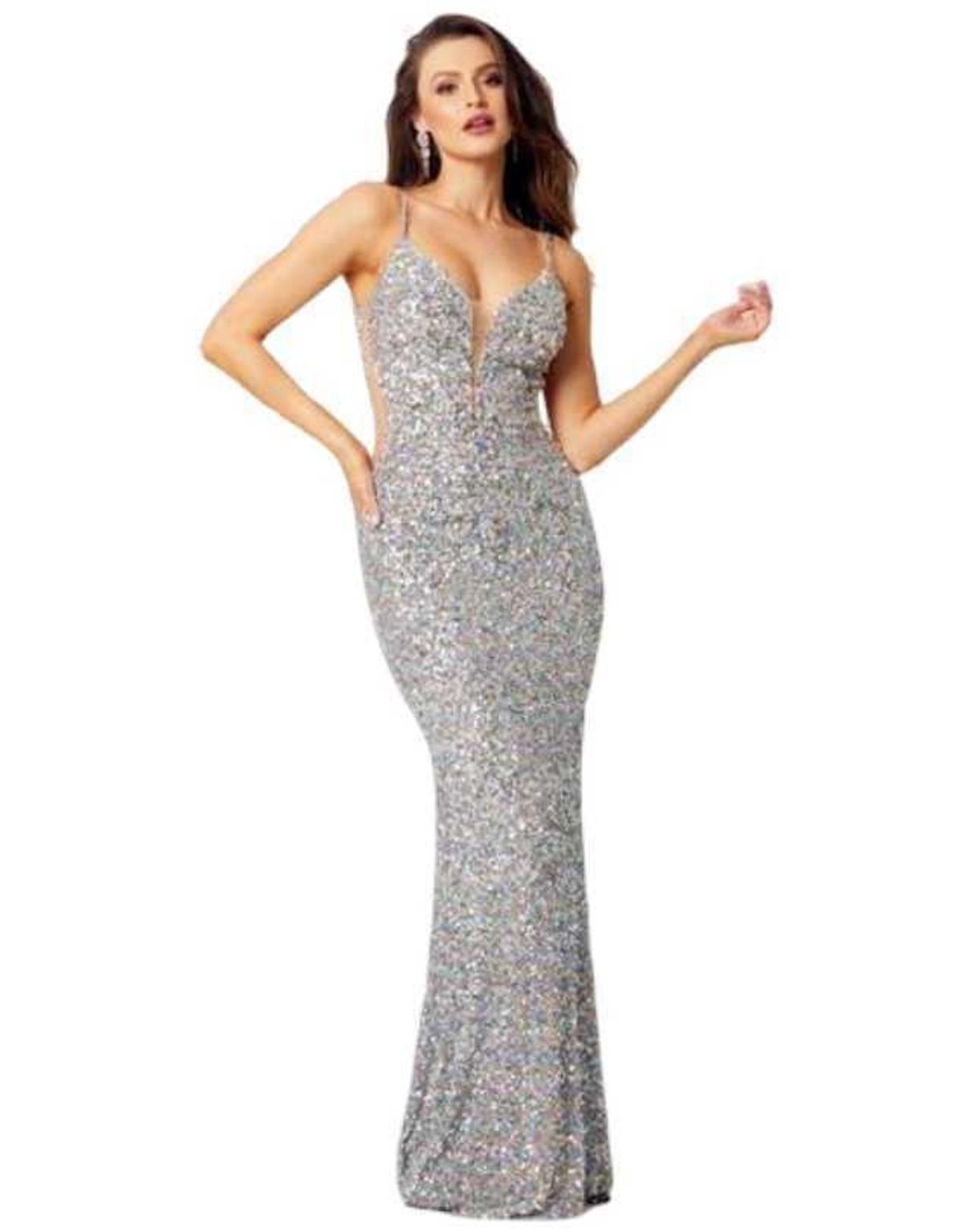Tania Olsen Anastasia Gown silver size 8 - Image 1