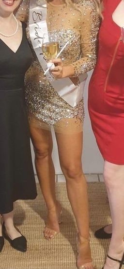 Jovani Long Sleeve Embellished Party Dress 7757 for rent on The Volte - image 2