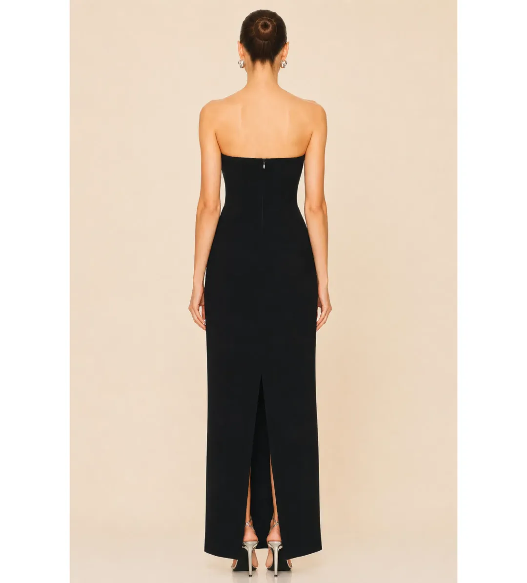 Rachel Gilbert Lukas Gown Black Silver Size 2/AU10 for rent on The Volte - main image
