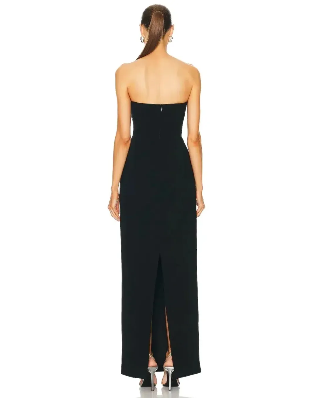 Rachel Gilbert Lukas Gown Black Silver Size 2/AU10 for rent on The Volte - main image