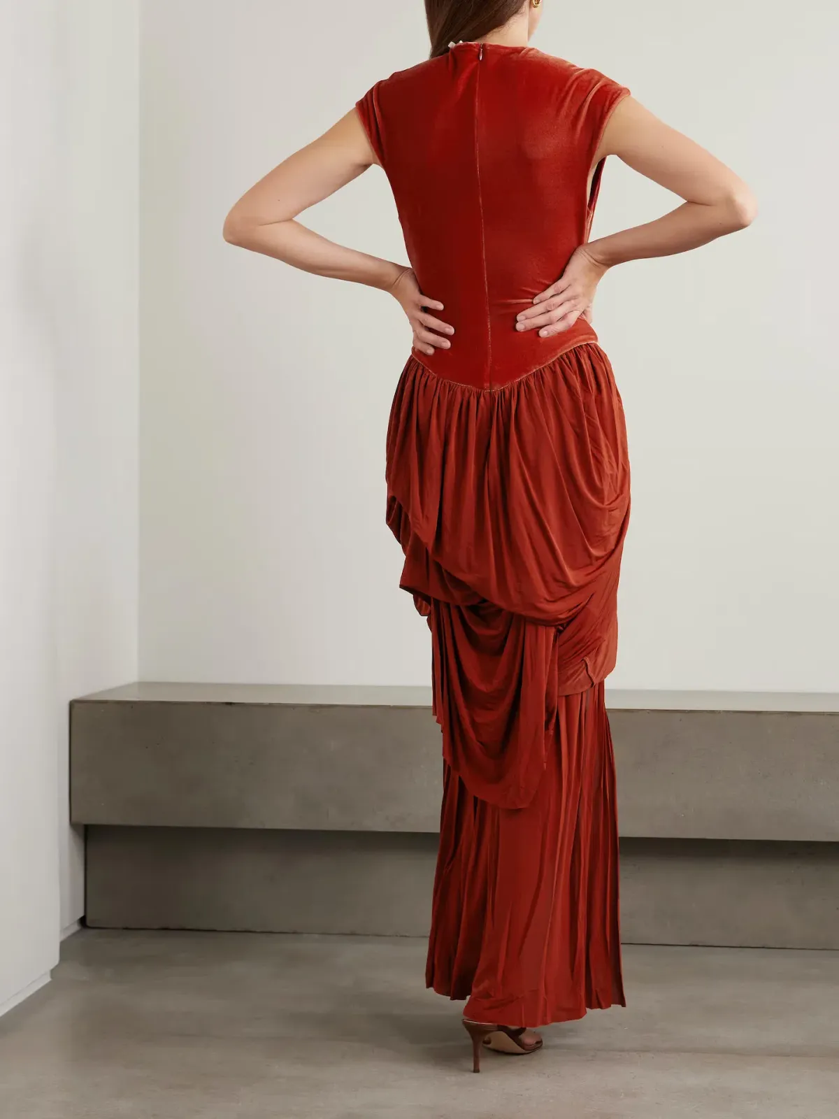 Zimmermann Memento Drape Maxi Dress in Dark Rose Size 0 / AUS 8 - Image 2