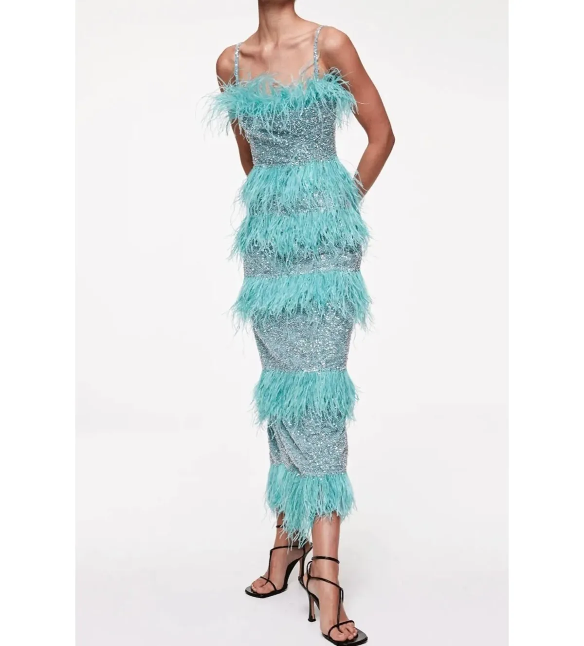 Rachel Gilbert Frenchy Dress in Aqua Size 2/AU10 - Image 2