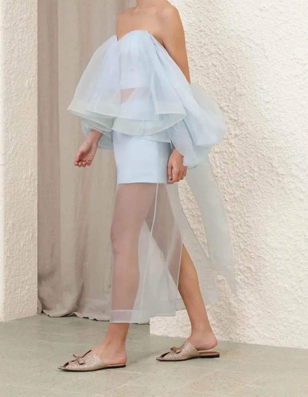 Zimmermann Crush Layered Pencil Skirt for rent on The Volte - main image