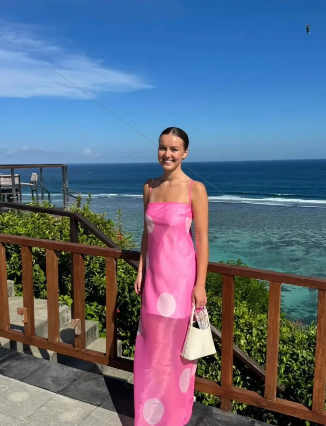 By Nicola Mila Maxi Pink Polka / Size 6 for rent on The Volte - main image