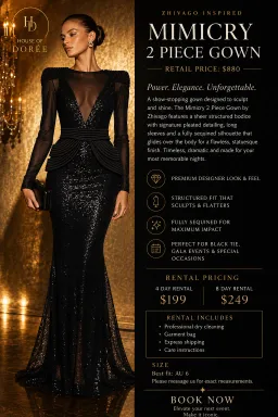 Zhivago Mimicry 2 piece Gown for rent on The Volte - image 2