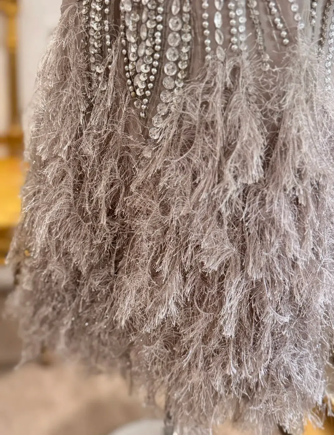 ASOS Limited Edition Gatsby Crystal Feather Mini Dress for rent on The Volte - main image