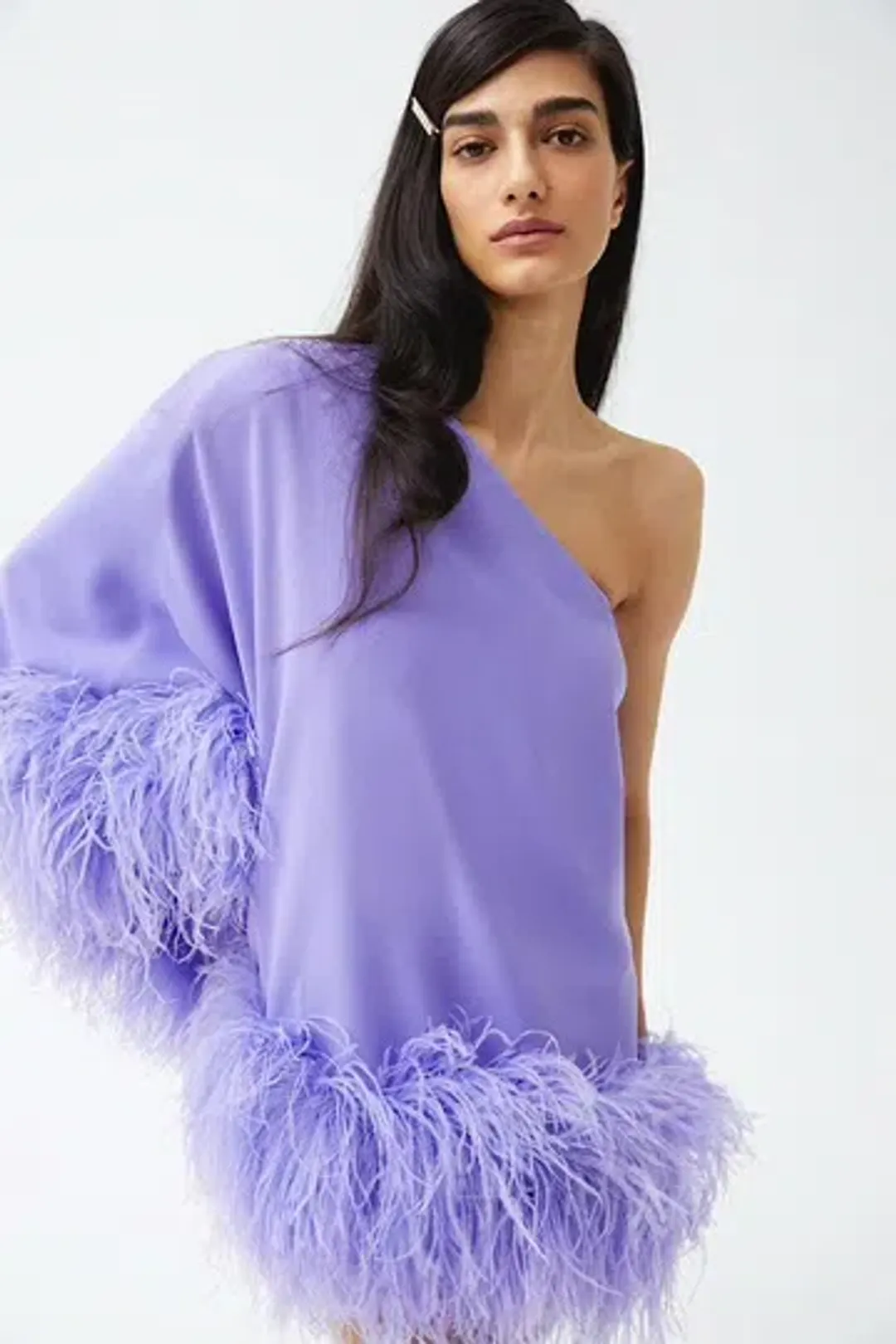 The New Arrivals by Ilkyaz Ozel Marlene Feather Dress for rent on The Volte - main image