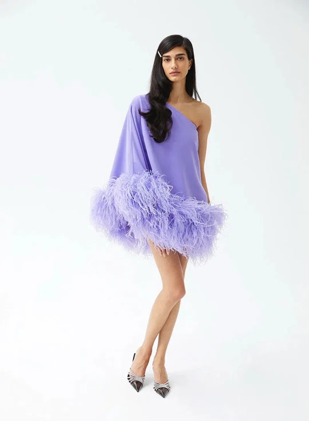 The New Arrivals by Ilkyaz Ozel Marlene Feather Dress for rent on The Volte - main image