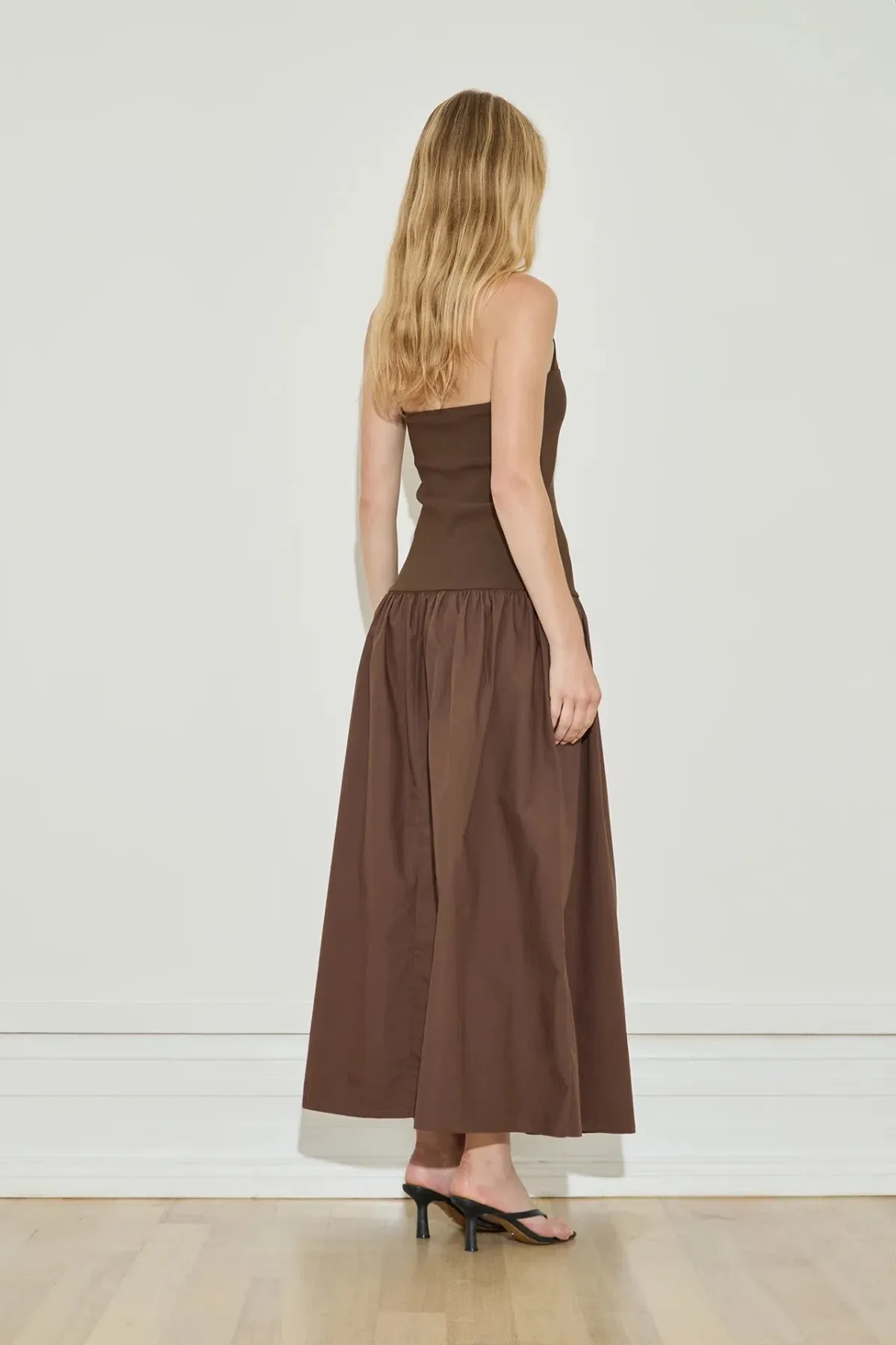 MAISON ESSENTIELE Buckle Dress Chocolate Size Small / 8 AU - Image 3