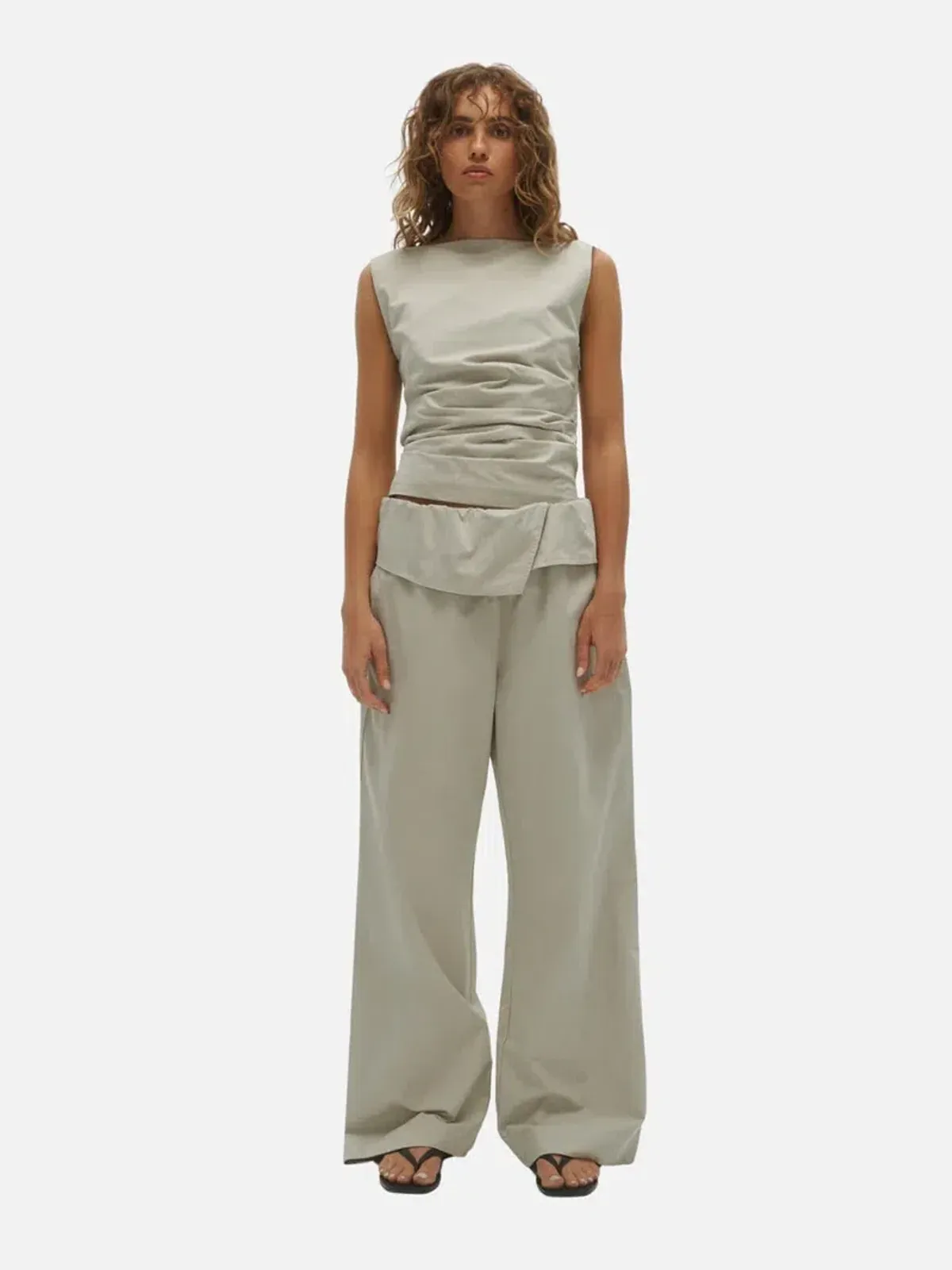 One of Others Bowie Top Mist Size 8 Blue - Image 1