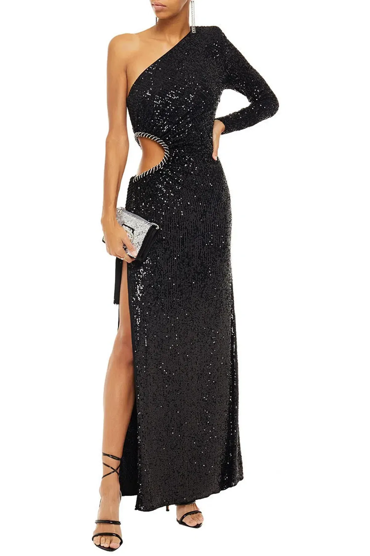 Dundas one shoulder sequin gown for rent on The Volte - main image