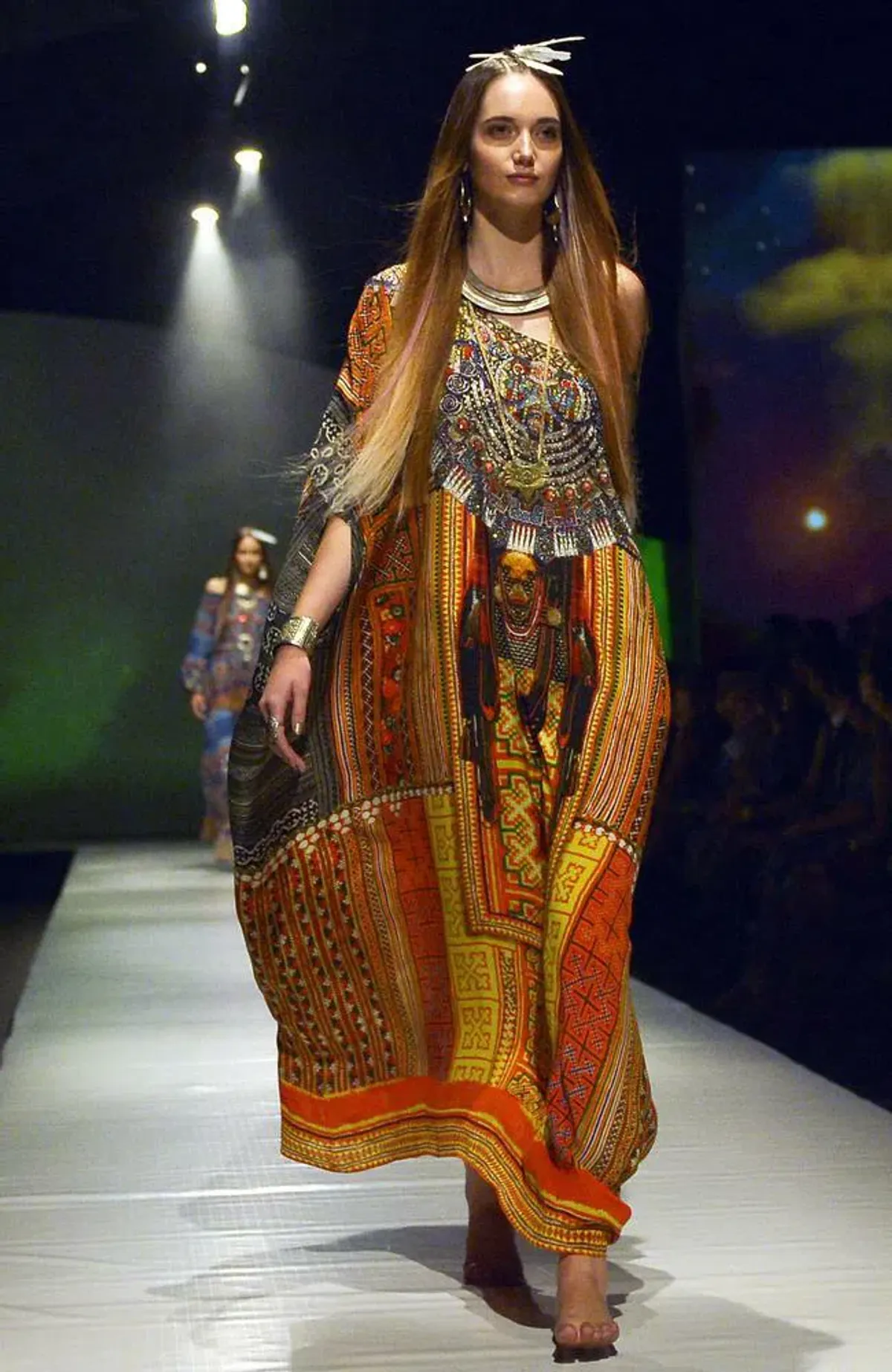 Camilla Round Neck Kaftan - Image 2