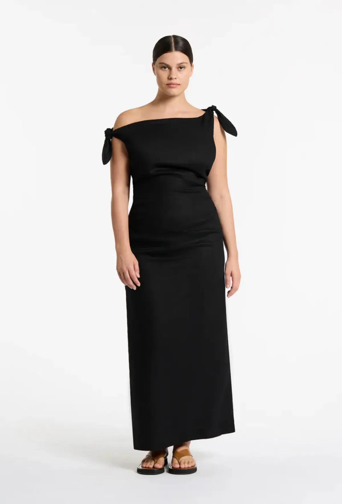 Sir The Label Off Shoulder Bettina Midi Dress Size 4/14 for rent on The Volte - main image