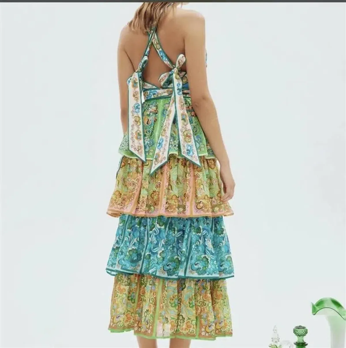 Alemais Dreamer Halter Midi Dress Multi Size 16 - Image 2