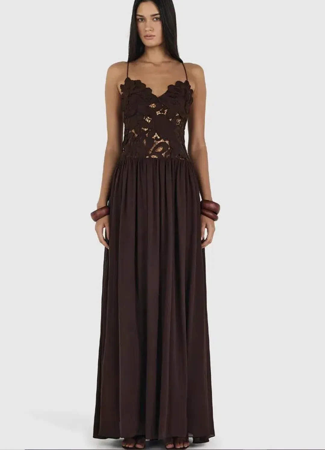 Hansen and Gretel Stephanie Maxi Dress in Cedar Size 10 for rent on The Volte - main image