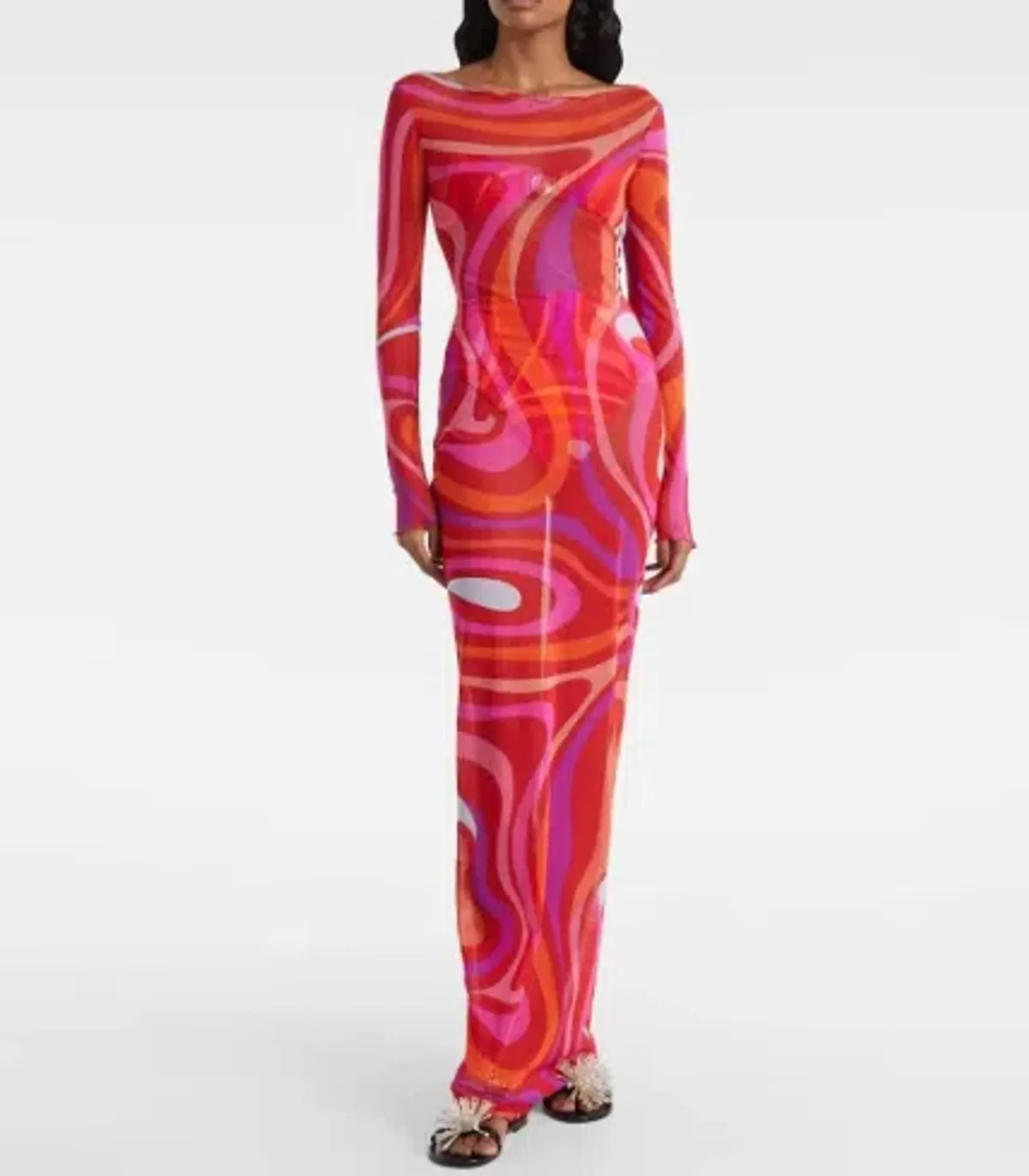 Pucci Marmo Sheer Tulle Maxi Dress - Image 1