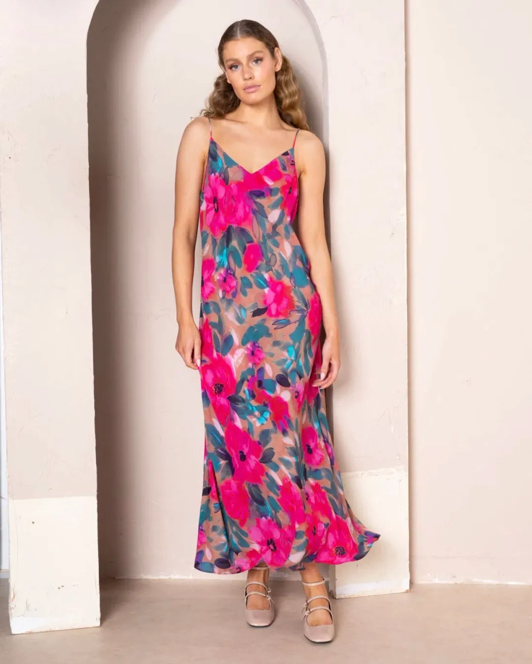 Kachel Marilyn Maxi Slip Dress Primrose Size 14 for rent on The Volte - main image