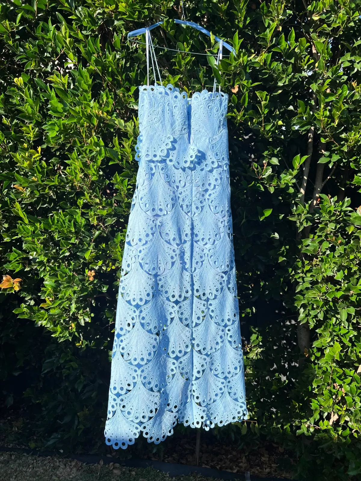 Sheike Ella Lace Maxi Dress Blue Size AU 18 - Image 5