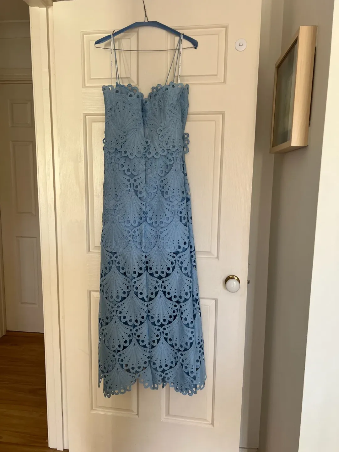 Sheike Ella Lace Maxi Dress Blue Size AU 18 for rent on The Volte - main image