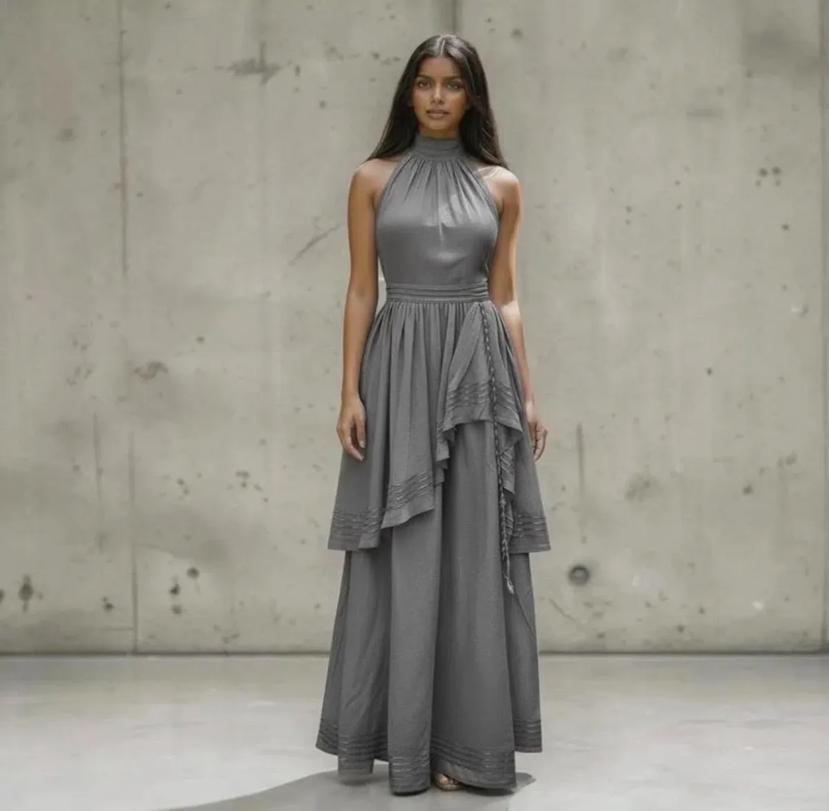 🩶 AJE Sienna Halter Maxi Dress – Silver Grey – Size 8 (AU) 🩶 - Image 1