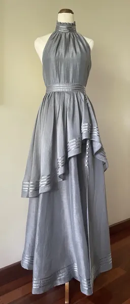 🩶 AJE Sienna Halter Maxi Dress – Silver Grey – Size 8 (AU) 🩶 for rent on The Volte - image 4