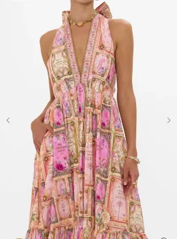 Camilla Ruffle Hem Halter Dress Totally Ozmopolitan Pink Size 18 for rent on The Volte - image 2