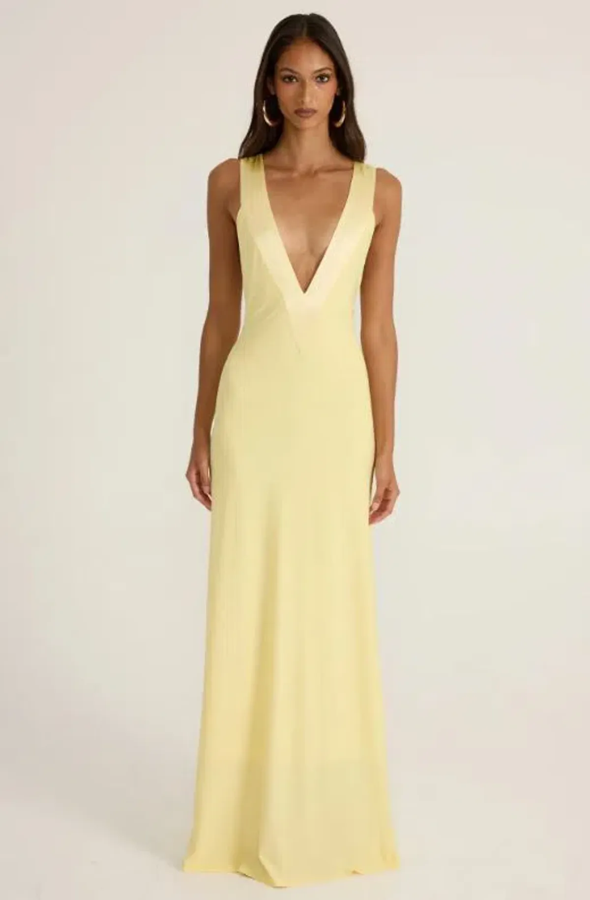 Ance Gria Rosa Gown in Lemon Size 8 for rent on The Volte - main image