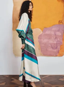 Alemais Joni Silk Midi Dress Size 10 for rent on The Volte - image 2