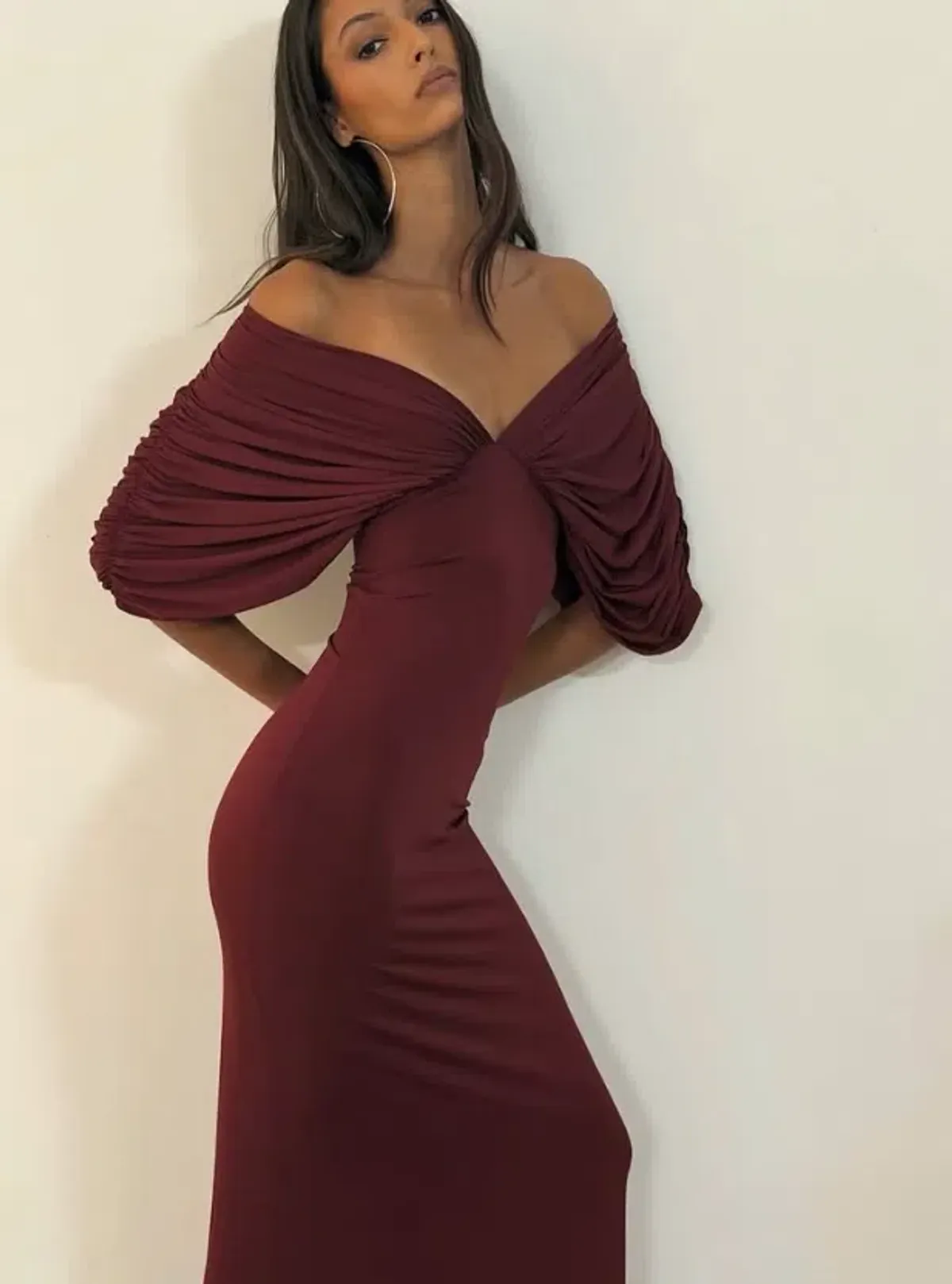 Ance Gria Neve Dress Burgundy Size 6 - Image 1