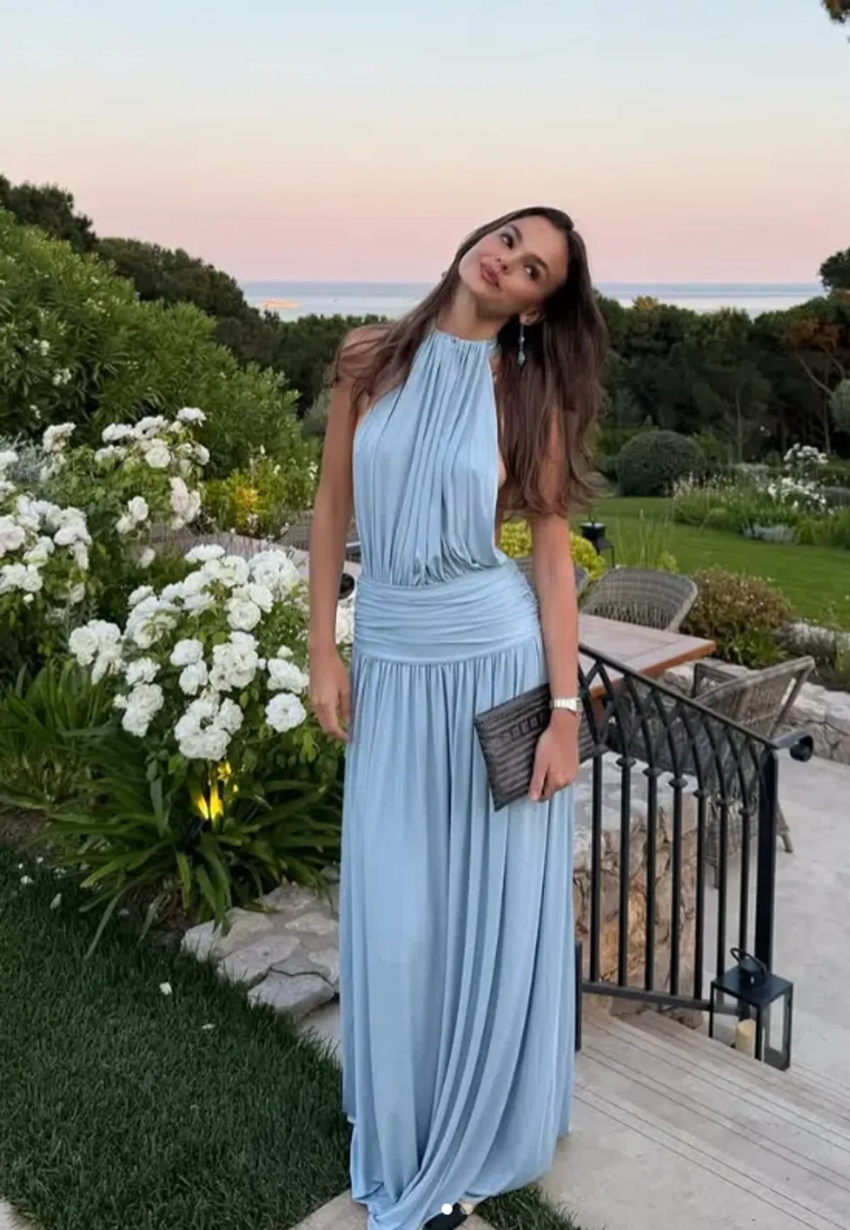 Arcina Ori Santina dress sky blue size 8 for rent on The Volte - main image