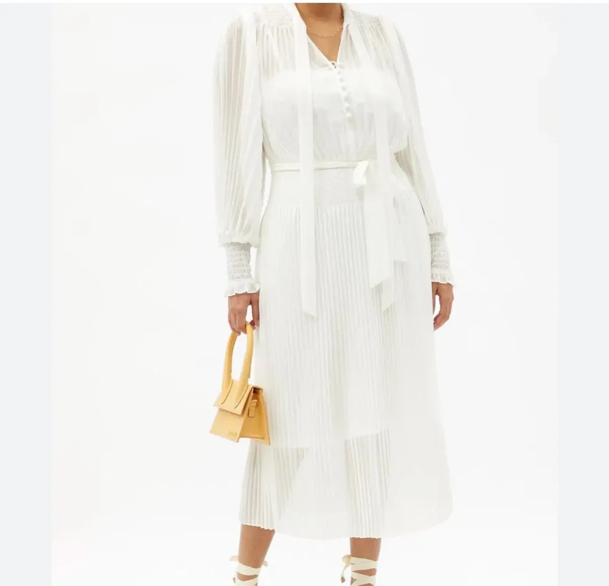 Zimmerman Pleated White Midi Size 0 for rent on The Volte - main image