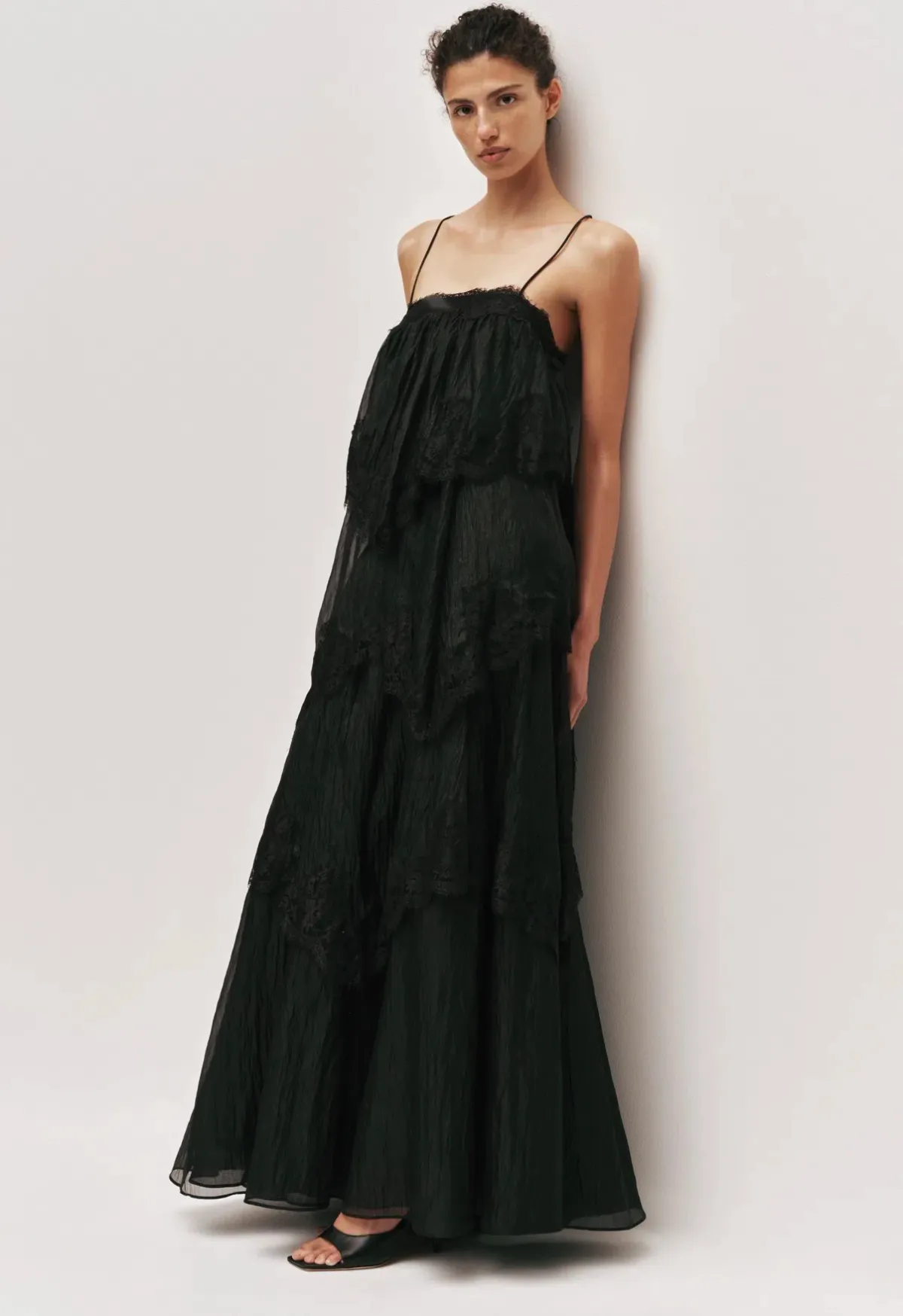 Aje Ophelia Lace Gown in Black - size 8 - Image 3