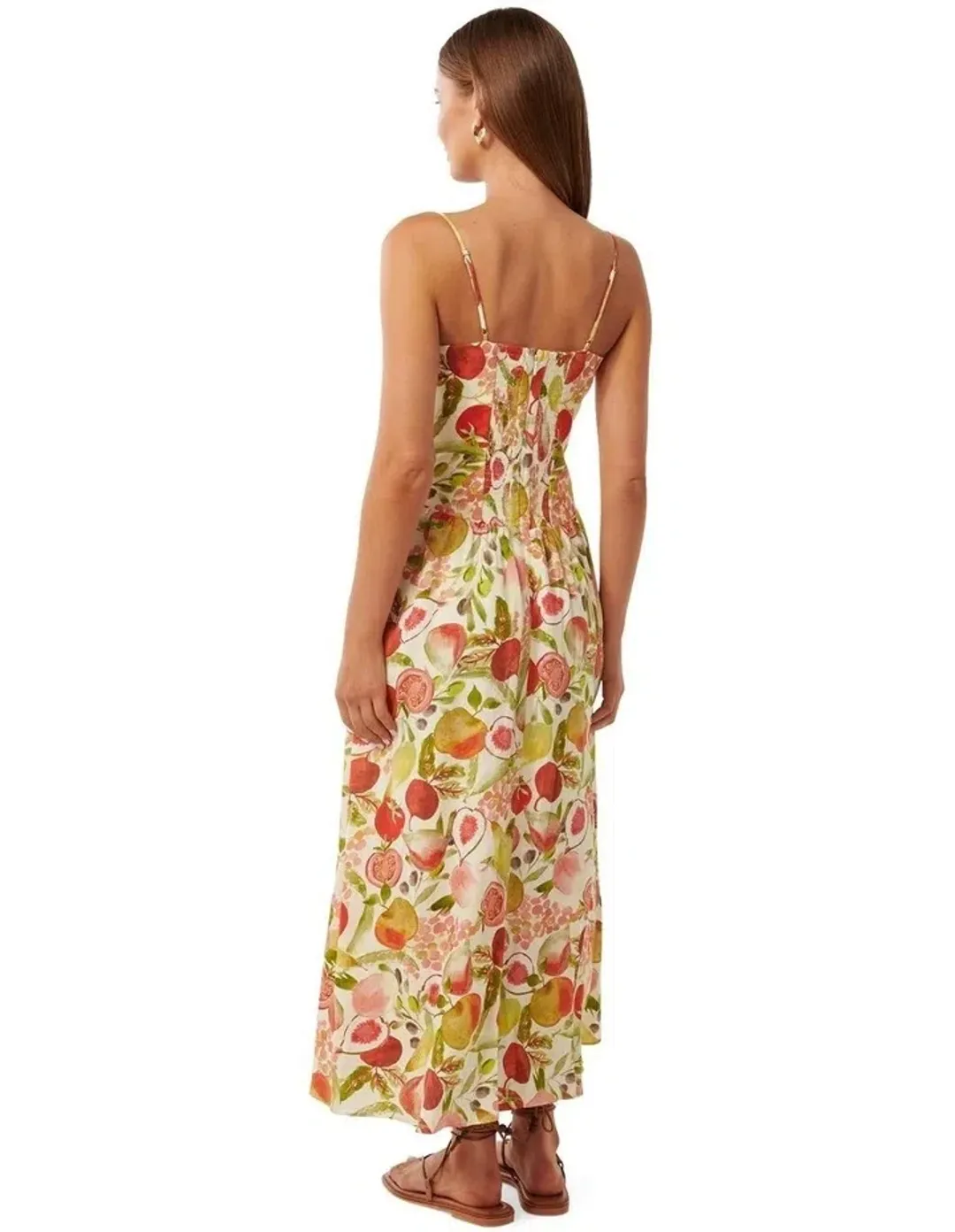 Forever New Brooke Linen Drop Waist Midi Dress in Multi for rent on The Volte - main image