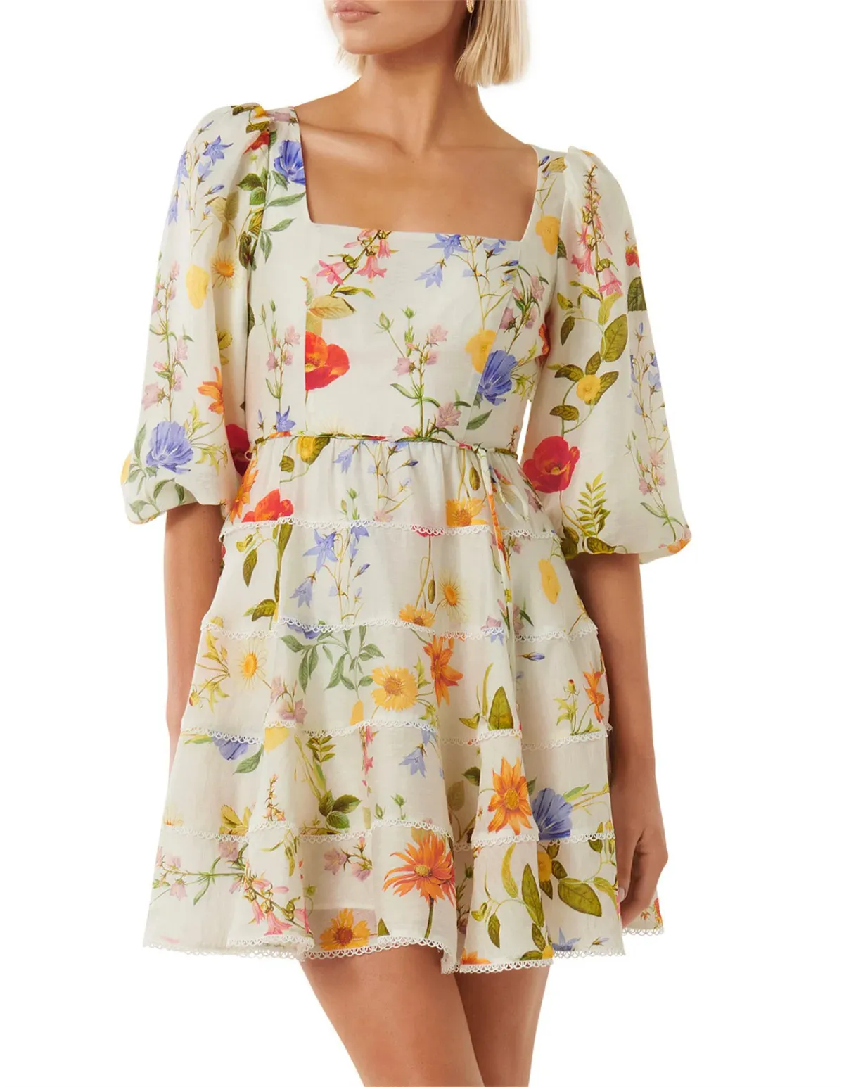 Esmie Tiered Floral Skater Dress - Image 2