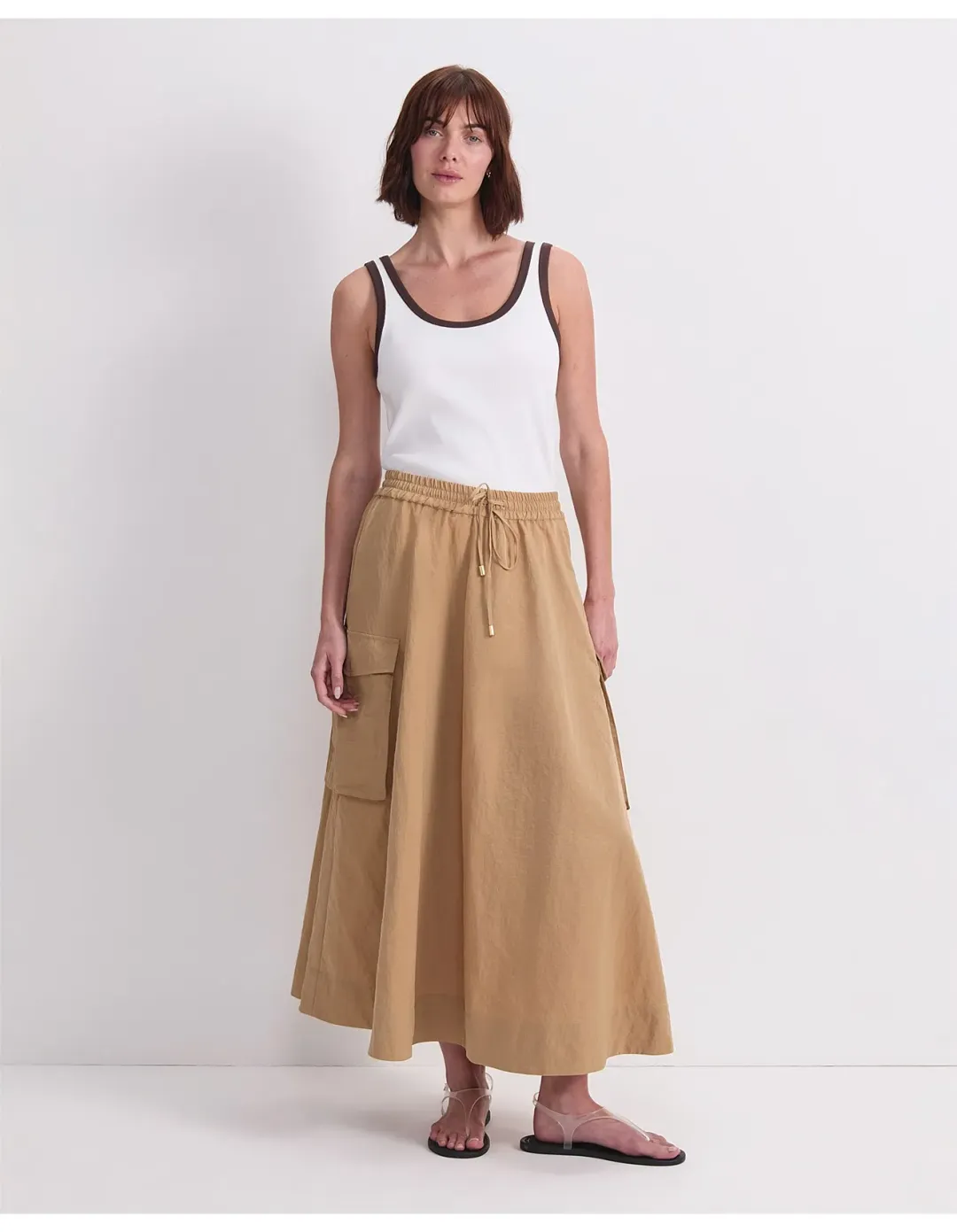 Sportscraft TIA Pocketmaxi Skirt Size 14 Sand for rent on The Volte - main image