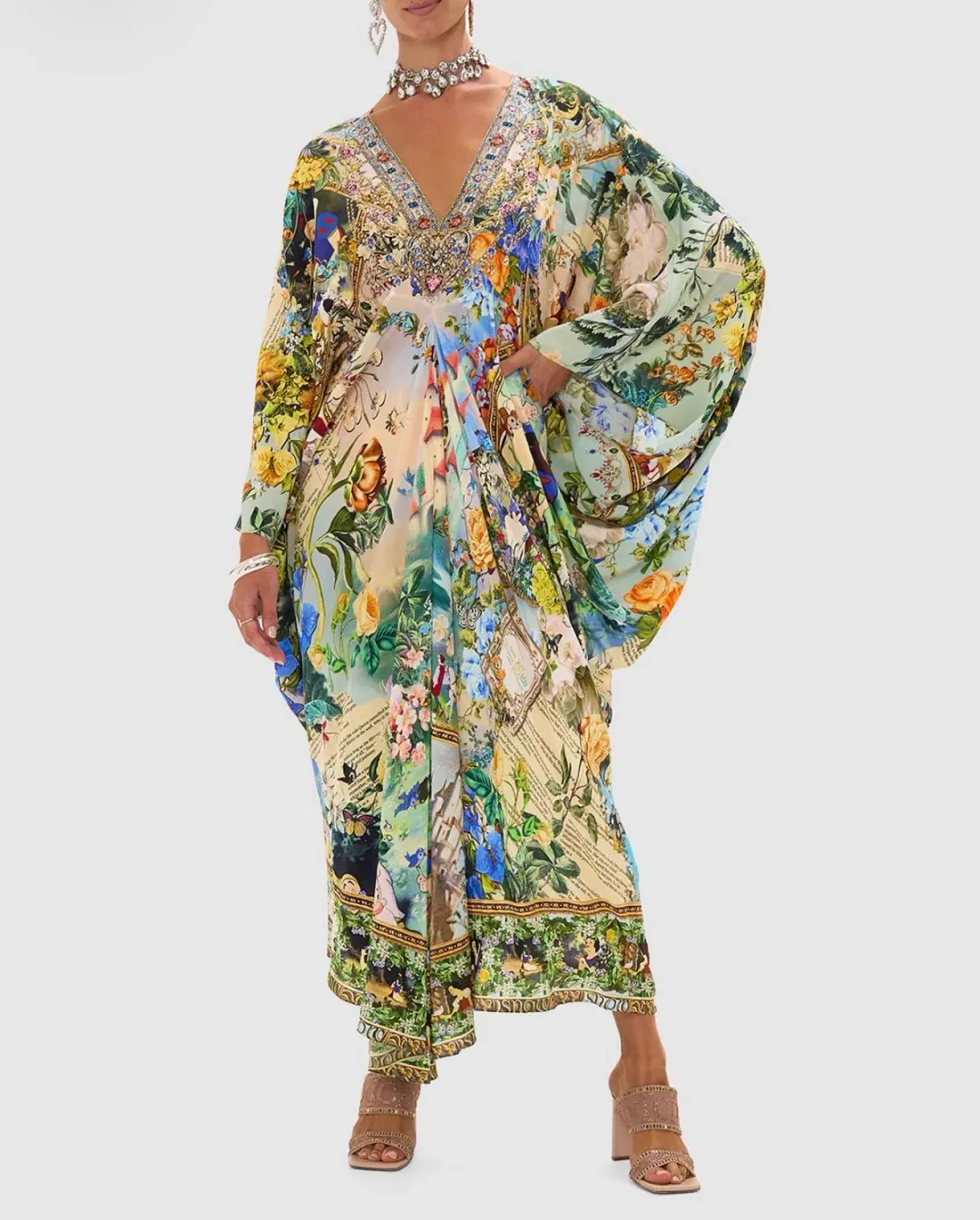 Camilla T Shape Long Kaftan - The Kindest One Of All Size One Size for rent on The Volte - main image