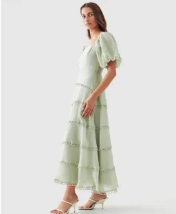 The Fated Bello Midi Dress Green Size 18 for rent on The Volte - image 2