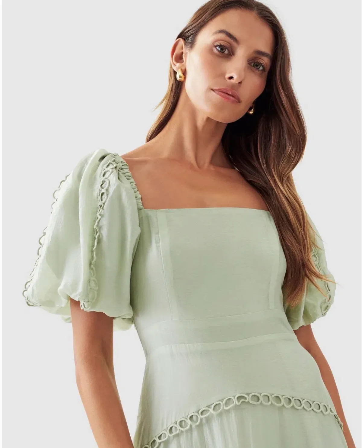 The Fated Bello Midi Dress Green Size 18 - Image 4