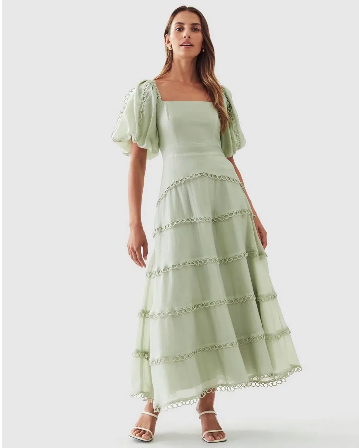 The Fated Bello Midi Dress Green Size 18 - Image 5