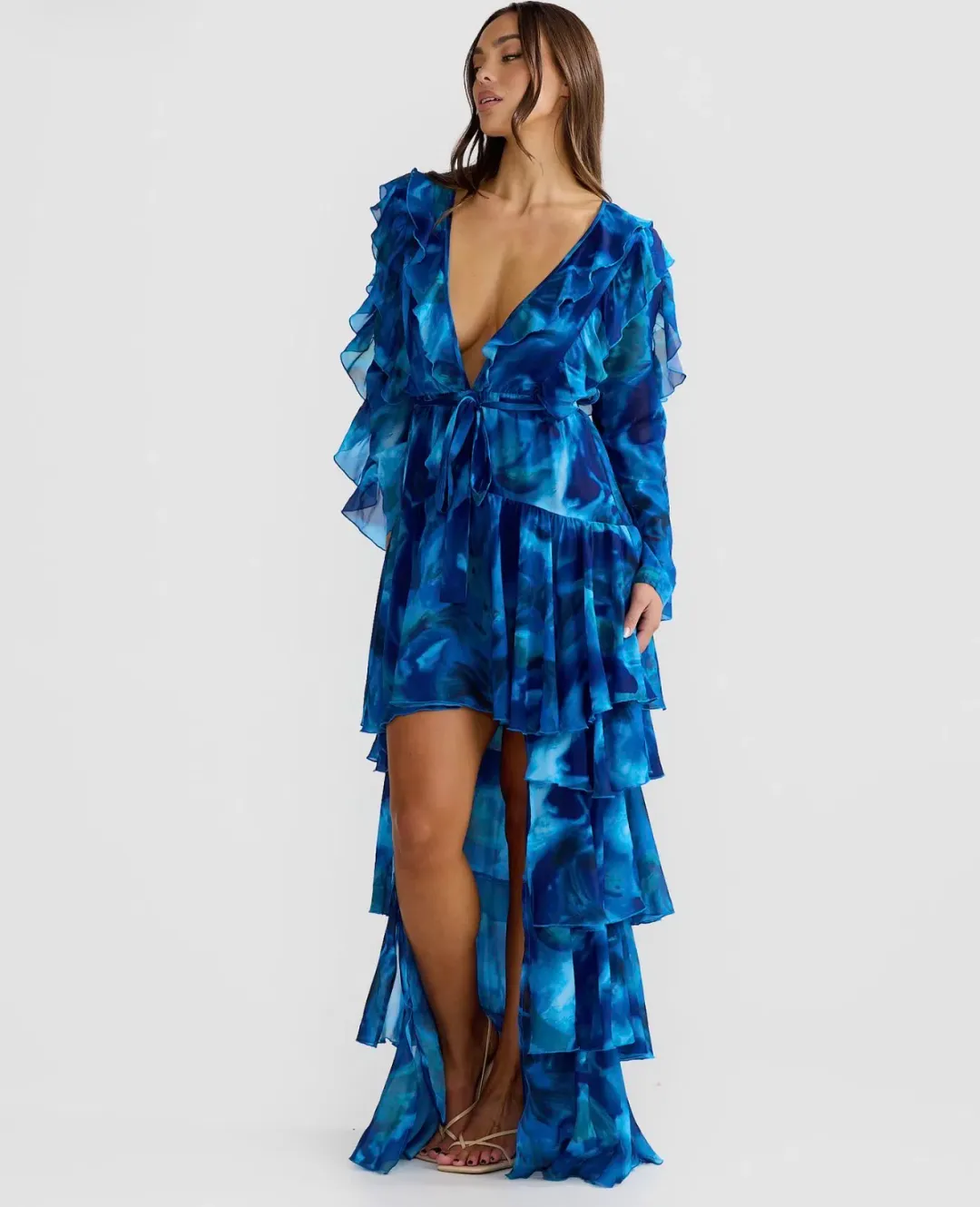 Derma Department Solana Dress Blue Size 18 for rent on The Volte - main image