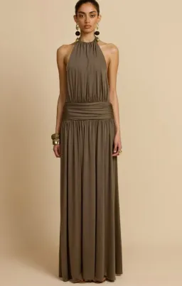 Arcina Ori Santina Dress in Khaki Size 6 for rent on The Volte - image 1