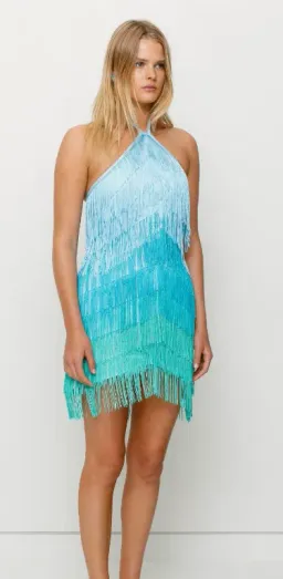 Wolf Gang Wilde Fringe Mini Dress for rent on The Volte - image 3