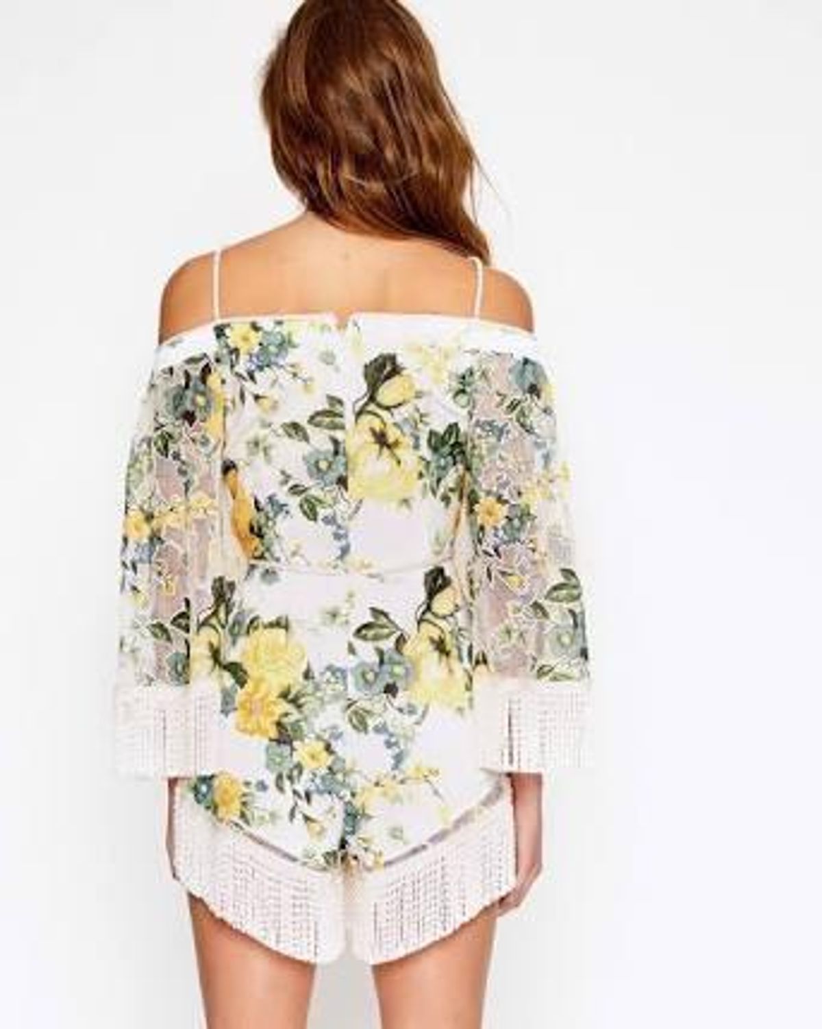 Alice McCall Le Fleur Playsuit Yellow Floral Size 8 - Image 3