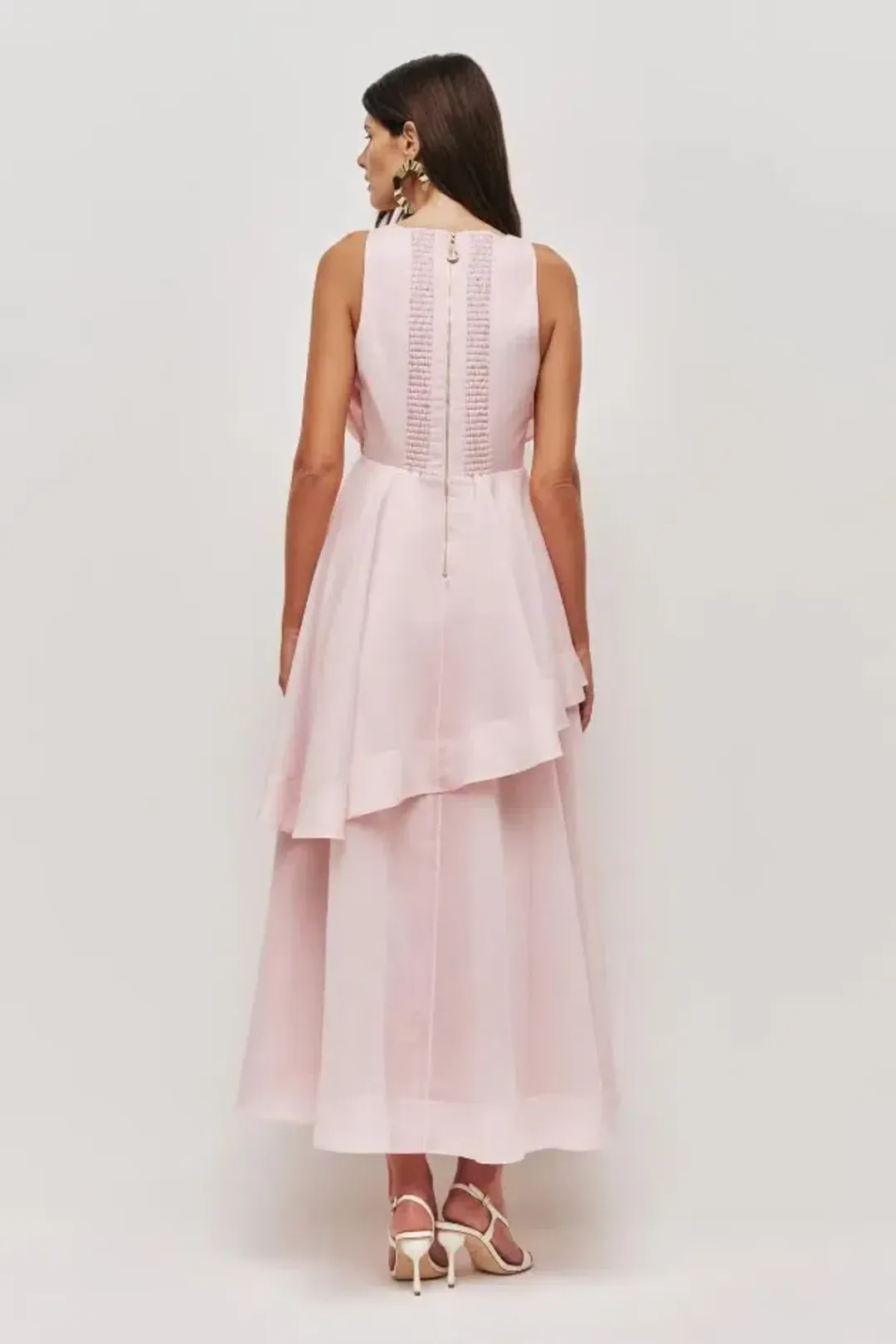 🌸 AJE Selestia Midi Dress - Size 6 AU - Ash Pink - Sleeveless Formal Outfit 🌸 for rent on The Volte - main image