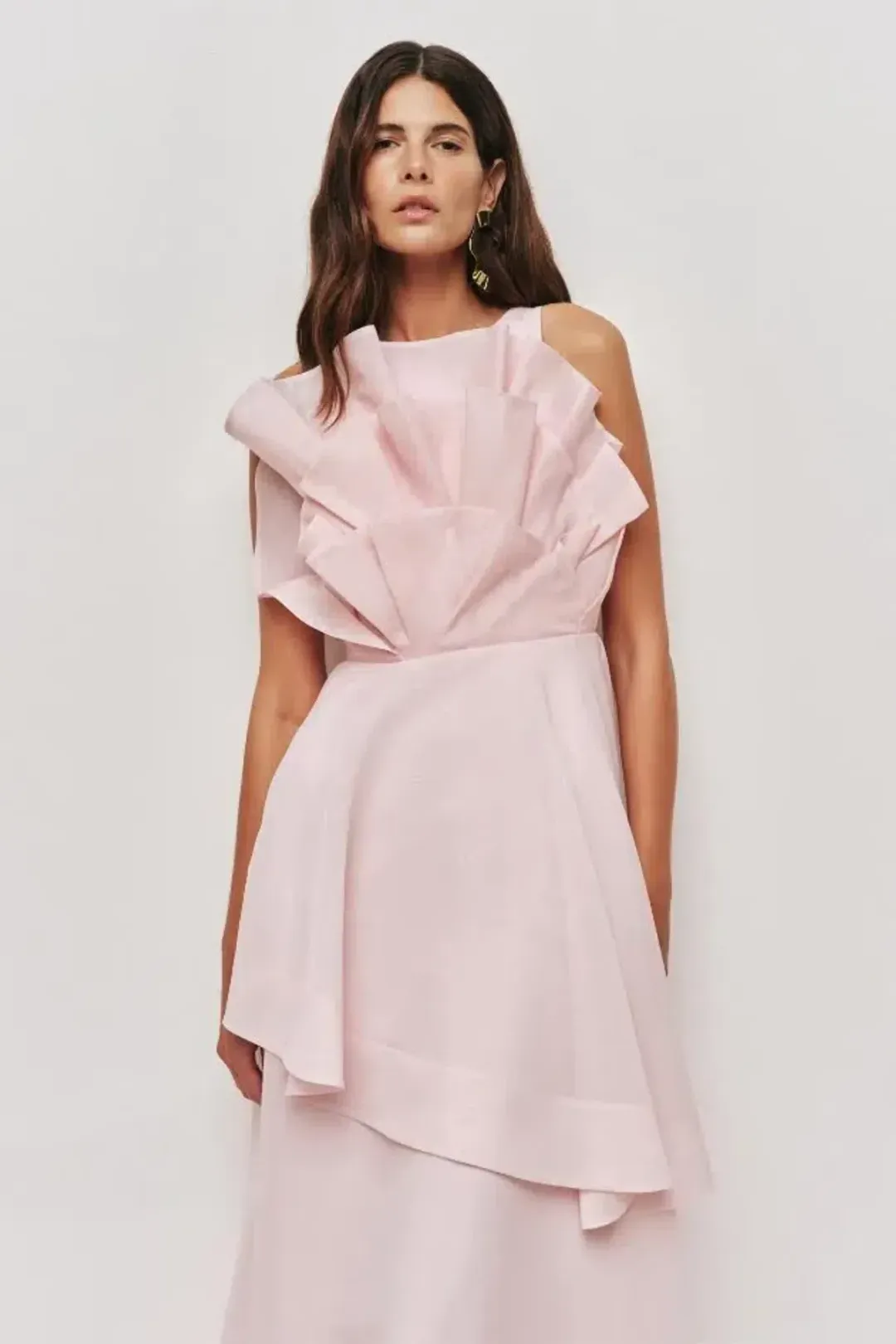 🌸 AJE Selestia Midi Dress - Size 6 AU - Ash Pink - Sleeveless Formal Outfit 🌸 for rent on The Volte - main image
