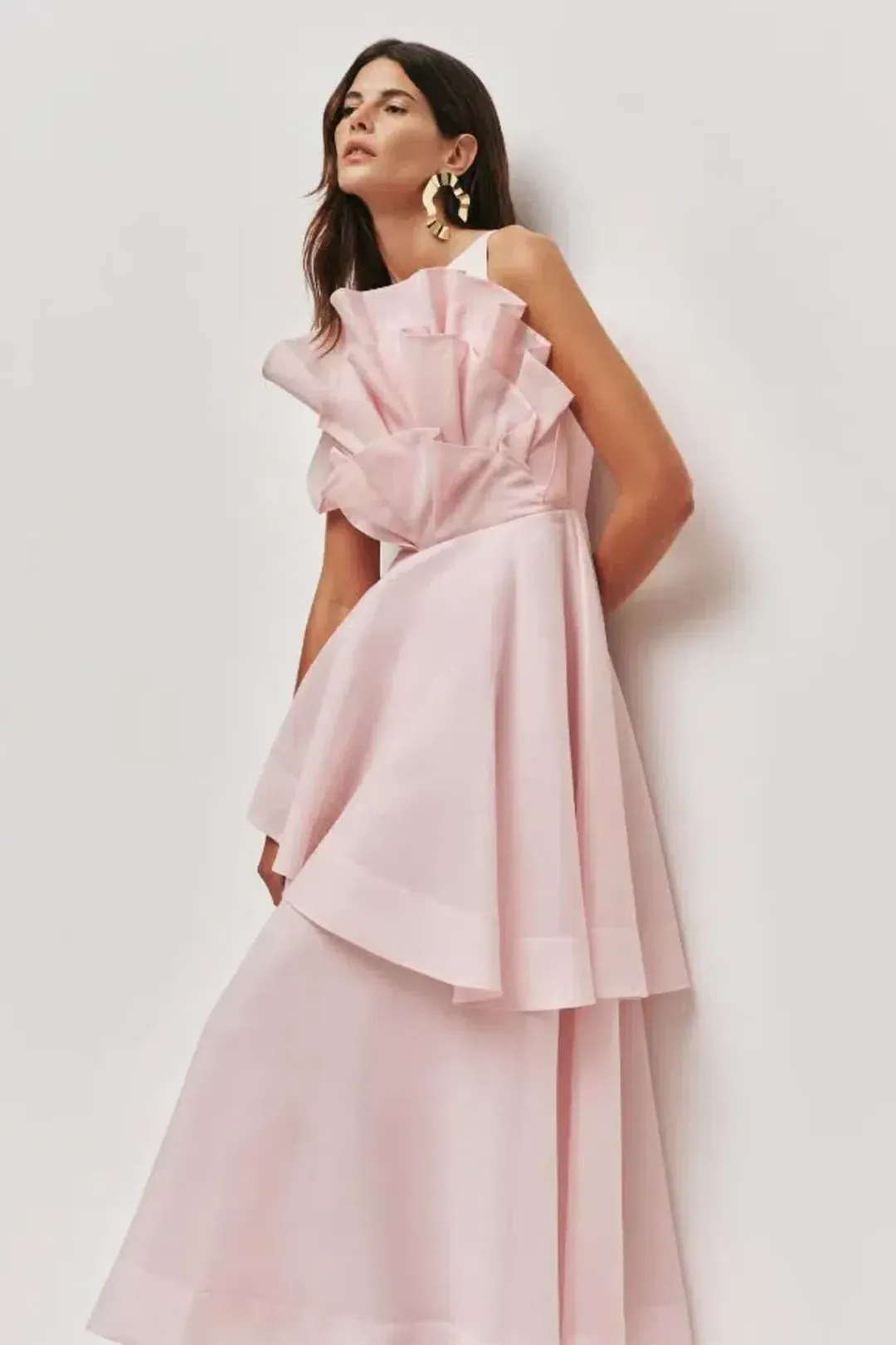 🌸 AJE Selestia Midi Dress - Size 6 AU - Ash Pink - Sleeveless Formal Outfit 🌸 for rent on The Volte - main image
