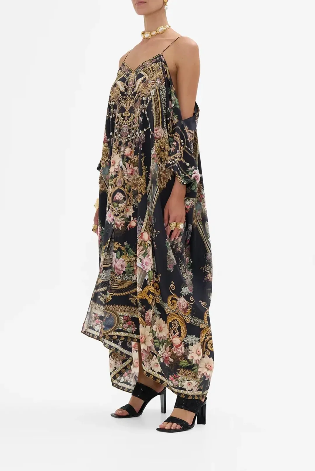 SHOESTRING STRAP KAFTAN - DYNASTY DAZE One Size for rent on The Volte - main image